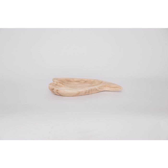 DKD Home Decor Centro de Mesa Tropical de Madera Paulownia Marrón Claro con Diseño de Corazón, 24 cm Largo x 35 cm Ancho x 4 cm Alto 3