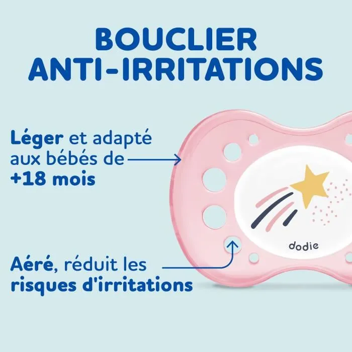 Dodie Set de 3 Chupetes Anatómicos Día y Noche +18 Meses X3