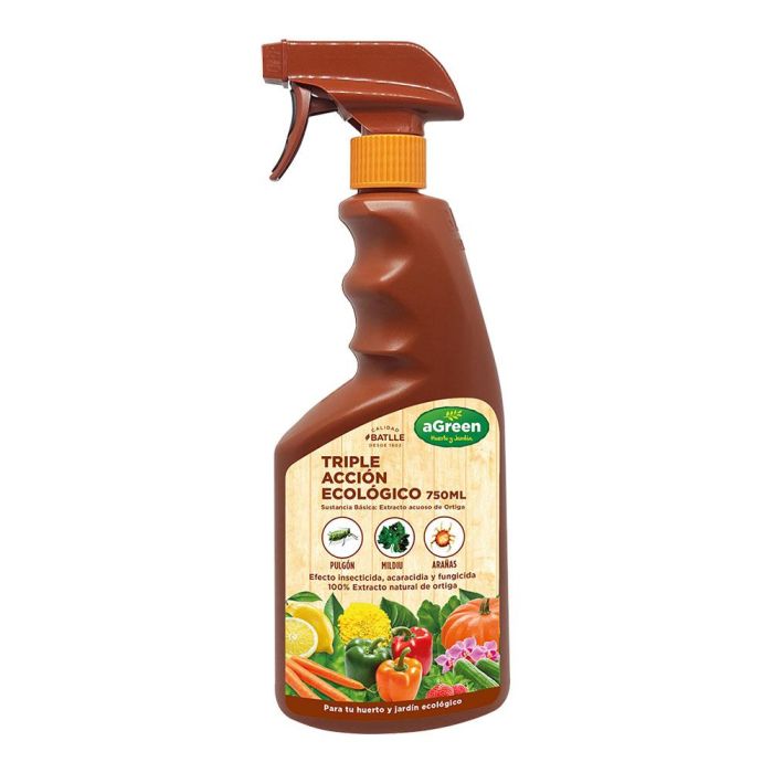Agreen 730060unidh Triple acción eco pulverizador 750ml - Insecticida, acaricida y fungicida ecológico