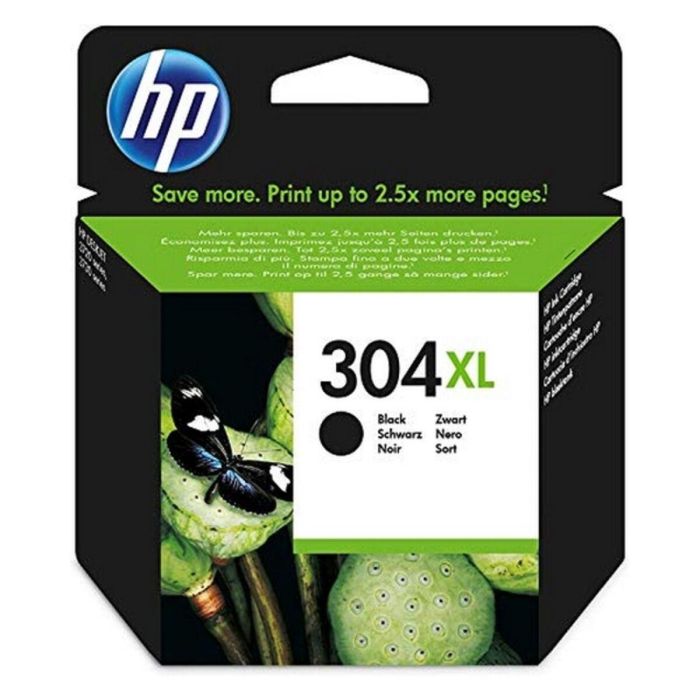 HP 304XL Cartucho de Tinta Original Negro, resultados consistentes y de alta calidad para fotos a color y documentos nítidos