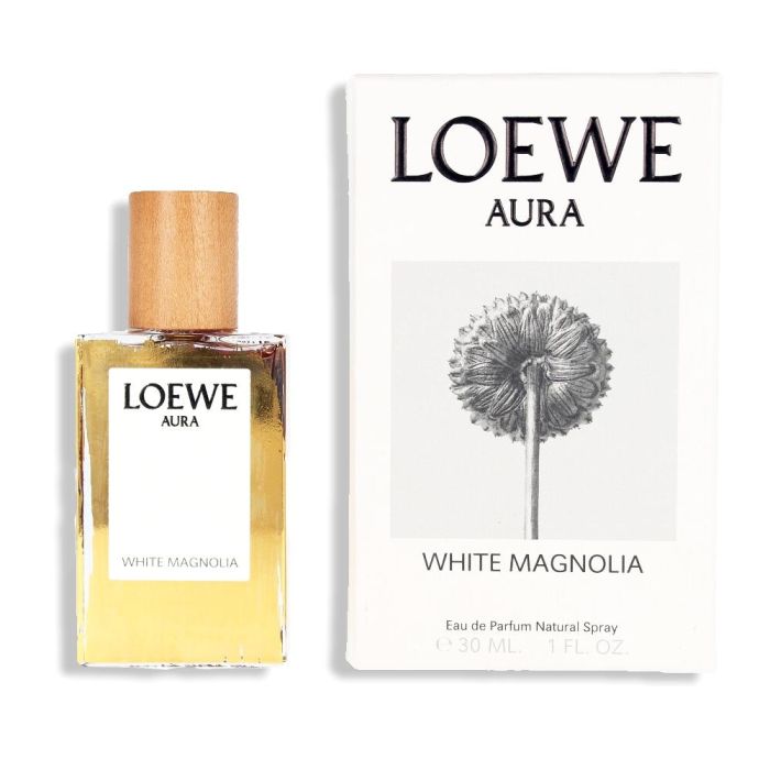 Loewe Aura White Magnolia Eau de Parfum Vaporizador para Mujer 50 ml. Fragancia Chipre Floral con magnolia blanca, vainilla y algodón de azúcar.