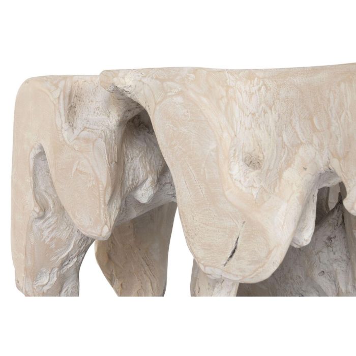 DKD Home Decor Indonesia 1c24 Mesa Centro Balines Blanco 88 x 88 x 46 cm Raíz de Teca 3