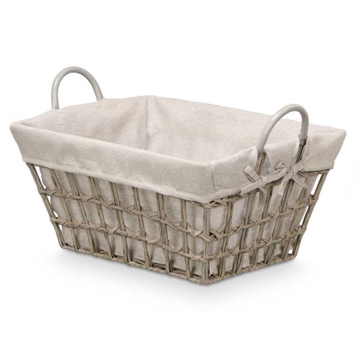 Cesto Rectangular Asas Gris Kipit 47X26CM (12 Unidades) 1 Cesto Rectangular Asas Gris Kipit 47X26CM (12 Unidades) 1