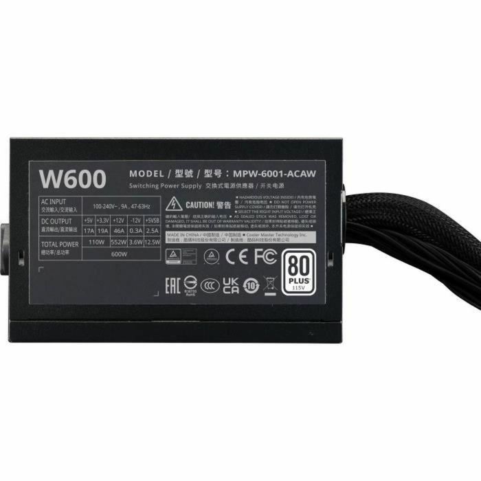 Fuente de Alimentación Cooler Master ATX 600 W 110 W 80 PLUS 5