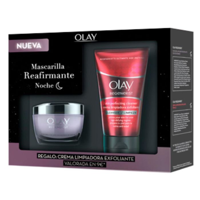 Olay Regenerist mascarilla de noche 1un + gel limpiador 1u.