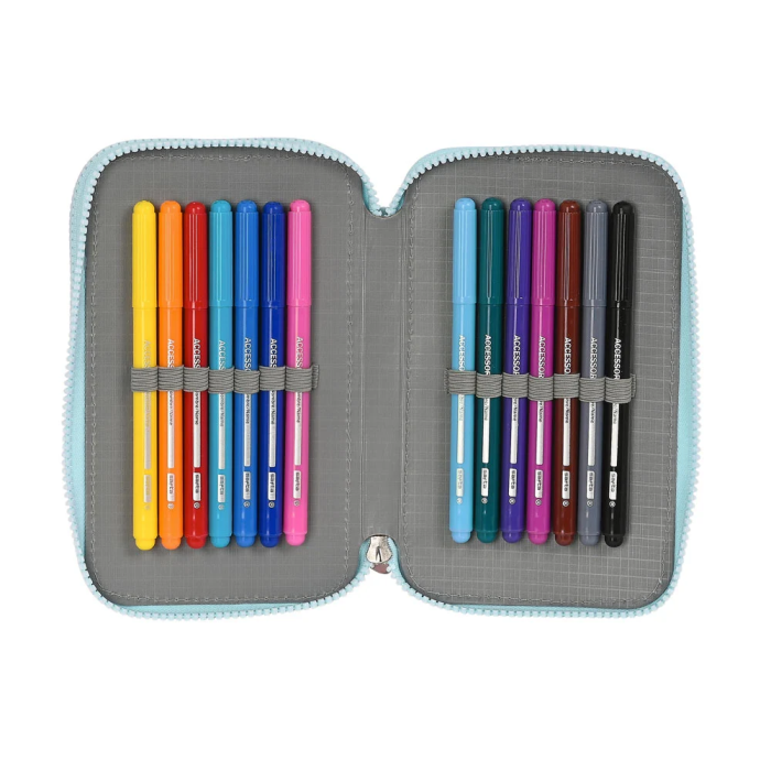 Plumier Doble Moos Garden Turquesa 12.5 x 19.5 x 4 cm (28 piezas) 2 Plumier Doble Moos Garden Turquesa 12.5 x 19.5 x 4 cm (28 piezas) 2