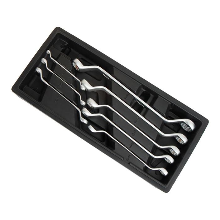 Llaves de estrella cromo-vanadio acodadas dobles, juego 8 piezas 1