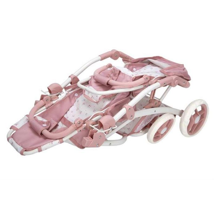 Muñecas Arias Coche Muñeca Gemelar Elegance 46x73x72 cm con Bolso, Altura Manillar 49-80 cm 3