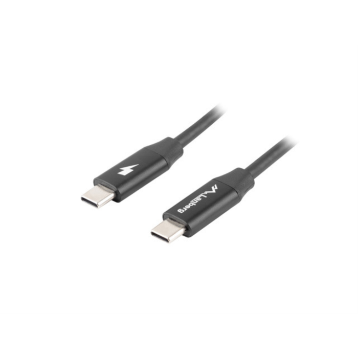 Lanberg CA-CMCM-40CU-0005-BK Cable USB Tipo C 0.5M Negro USB 2.0