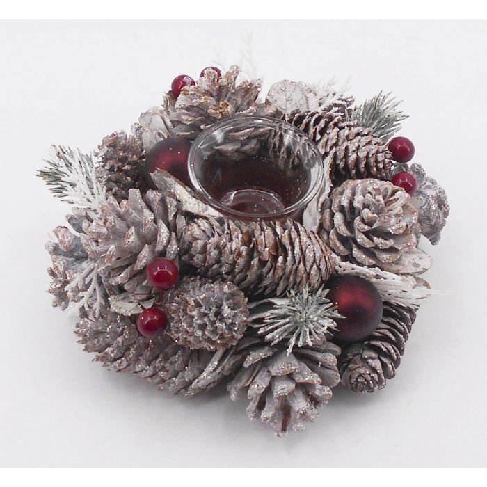 Portavelas Navideño DKD Home Decor (19 x 19 x 9 cm)