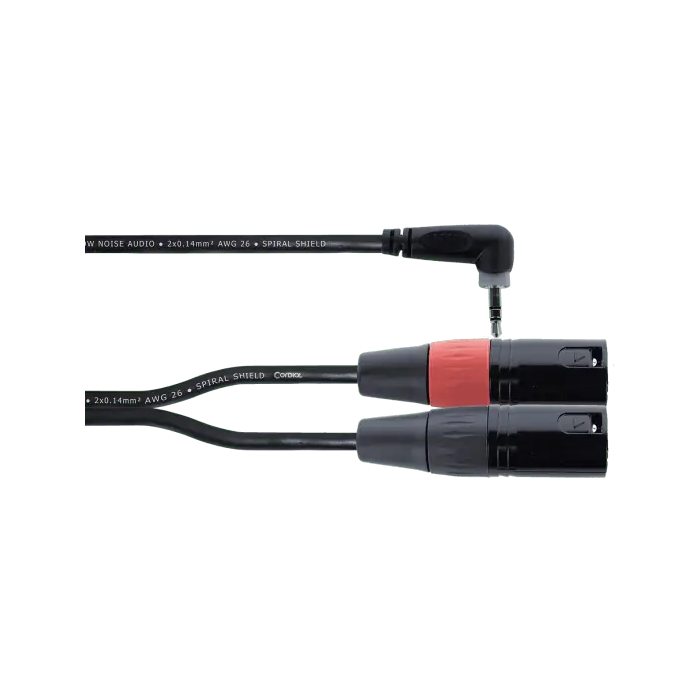 Cordial Cable Y Mini-Jack Estéreo Acodado 2 Xlr Macho 3 M 0 Cordial Cable Y Mini-Jack Estéreo Acodado 2 Xlr Macho 3 M 0