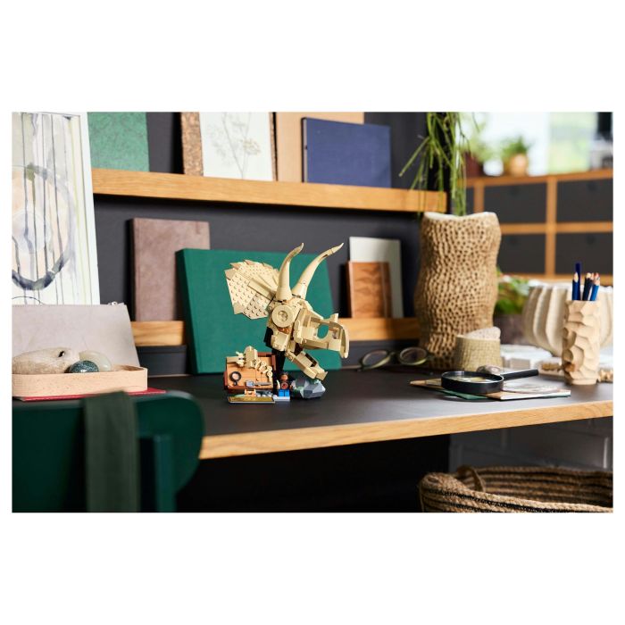 Lego Jurassic World 76969 Fósiles de dinosaurios: Cráneo de triceratops - Juego para niños de 9 años