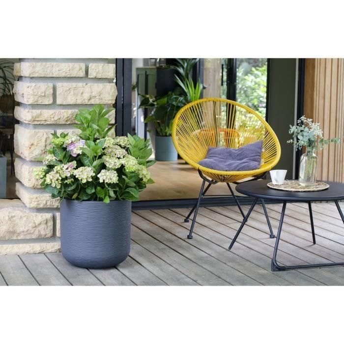 EDA PLASTIQUE - Maceta redonda Graphit'Up 40 cm - 32,5 L - Gris antracita 1 EDA PLASTIQUE - Maceta redonda Graphit'Up 40 cm - 32,5 L - Gris antracita 1