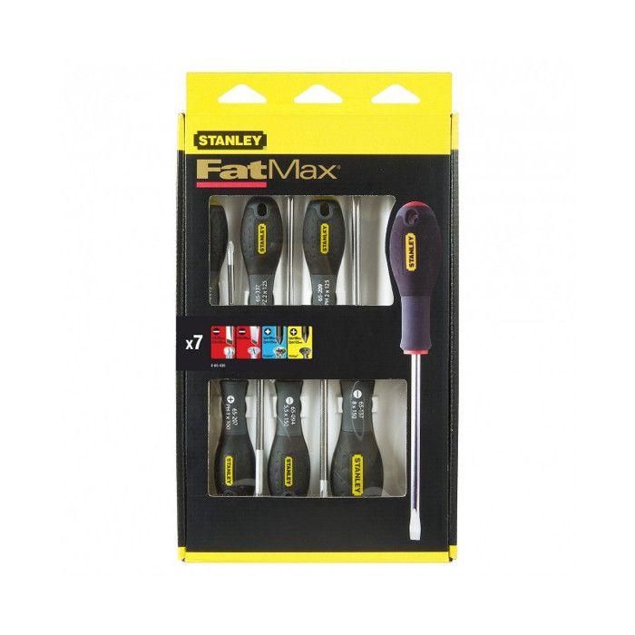 Juego de 7 Destornilladores - STANLEY FATMAX - 0-65-438 - Electricista + Mecánico + Phillips + Pozidriv 1 Juego de 7 Destornilladores - STANLEY FATMAX - 0-65-438 - Electricista + Mecánico + Phillips + Pozidriv 1