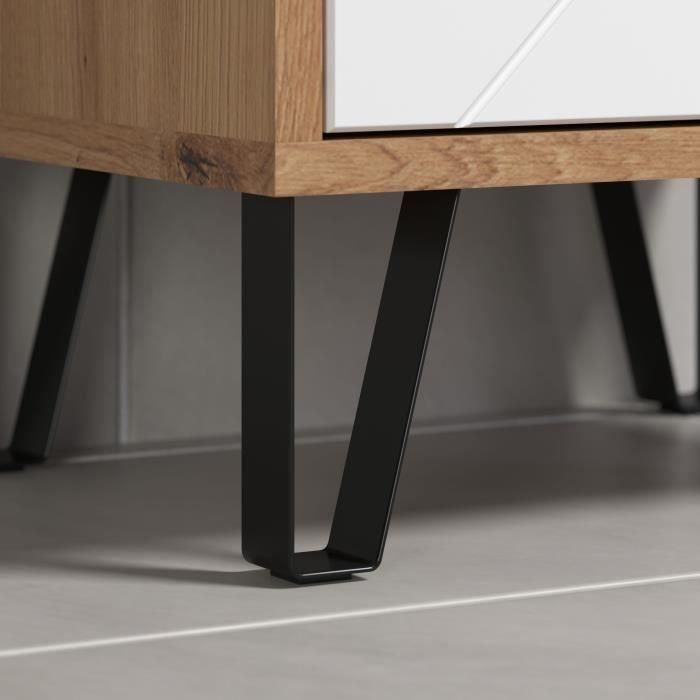 Armario alto con dos puertas - TRENDTEAM - Serie Touch - Blanco/Marrón - 36 cm de largo 5 Armario alto con dos puertas - TRENDTEAM - Serie Touch - Blanco/Marrón - 36 cm de largo 5