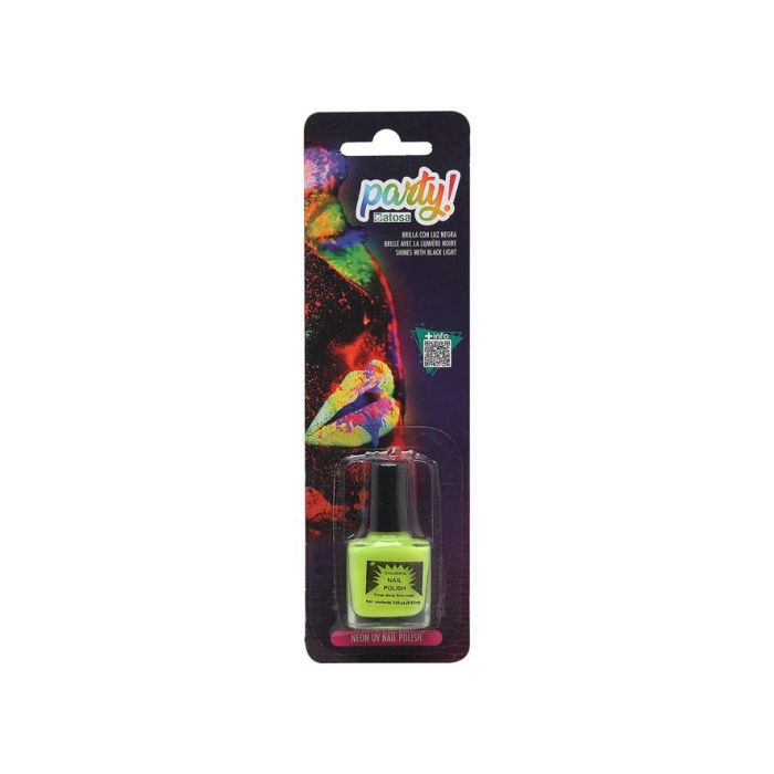 Pintauñas Neon Amarillo Glow In The Dark para Manicura con Luz UV Ideal para Festivales y Disfraces