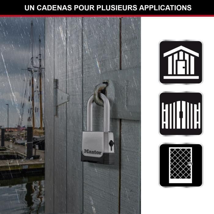 Master Lock M176EURDLH Candado Excell de combinación programable con llave de emergencia 56 mm de zinc, arco Tough-Cut para exterior 1 Master Lock M176EURDLH Candado Excell de combinación programable con llave de emergencia 56 mm de zinc, arco Tough-Cut para exterior 1