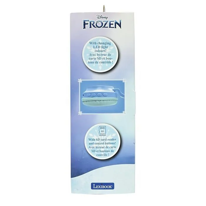 Lexibook AAABR99505 Auriculares Plegables con Luz Bluetooth y Cable, Diseño Tiara Universo Frozen 1