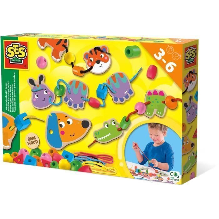 Ses Creative SES8710341148003 Animales para atar con abalorios