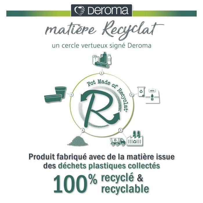 Deroma Maceta Redonda Day R Antracita 50 cm (41L, H34,9 cm) - Material 100% reciclado, resistente UV y heladas, para exterior 2 Deroma Maceta Redonda Day R Antracita 50 cm (41L, H34,9 cm) - Material 100% reciclado, resistente UV y heladas, para exterior 2