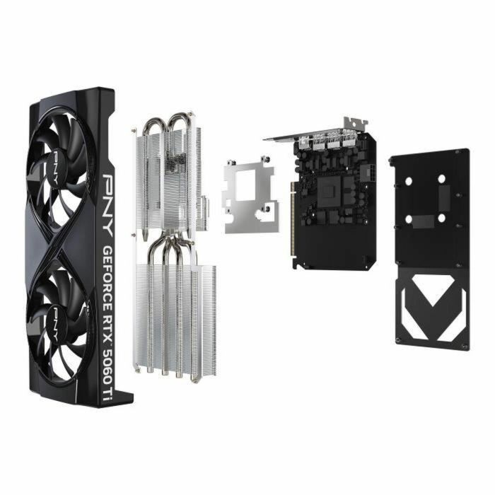 PNY - Tarjeta gráfica - GeForce RTX 5060 Ti - 8 GB - Doble ventilador overclockeado DLSS 4 5 PNY - Tarjeta gráfica - GeForce RTX 5060 Ti - 8 GB - Doble ventilador overclockeado DLSS 4 5