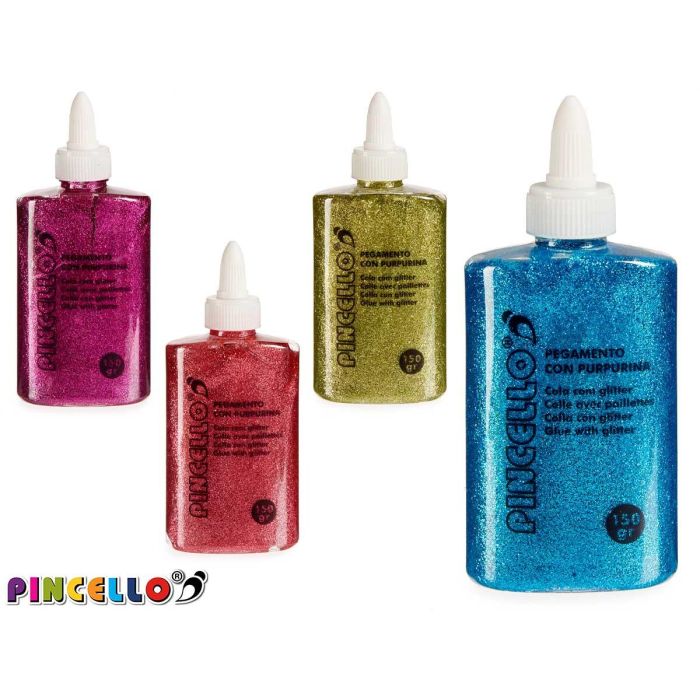 Cola Purpurina 4 Col Oscuros Pincello 3X14CM (24 Unidades) 1 Cola Purpurina 4 Col Oscuros Pincello 3X14CM (24 Unidades) 1