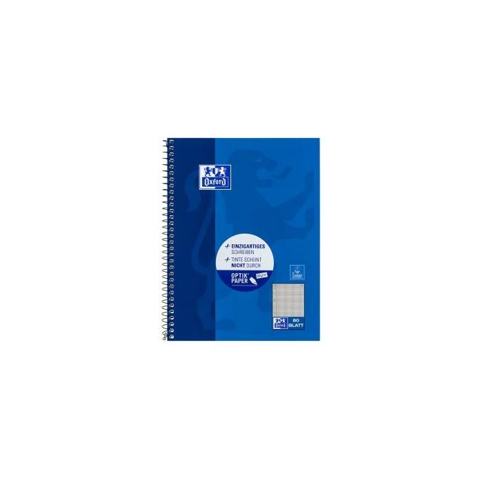 Oxford Collegeblock A5+ 80 Blatt kariert Rand Links 2