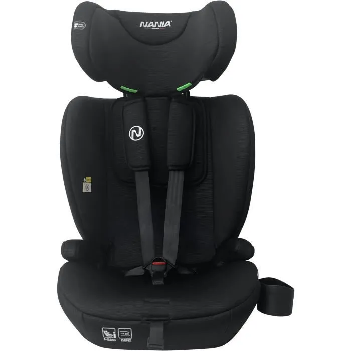 Nania Silla de coche Isofix MILANO Grupo 1/2/3 I-size con reductor Negro 3