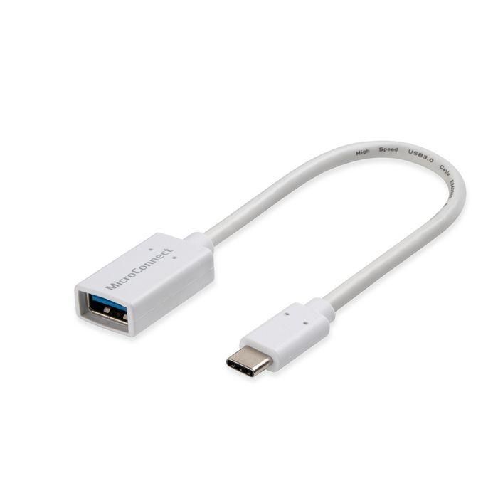 MicroConnect Adaptador USB-C 3.2 Gen 1 a USB 3.2 Gen 1 Tipo A - Conecta Tipo C a USB A - 0.2m