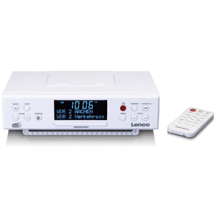 Lenco KCR-190 Radio de Cocina Digital DAB+/FM con Bluetooth y Pantalla LCD Retroiluminada - Blanco 0 Lenco KCR-190 Radio de Cocina Digital DAB+/FM con Bluetooth y Pantalla LCD Retroiluminada - Blanco 0