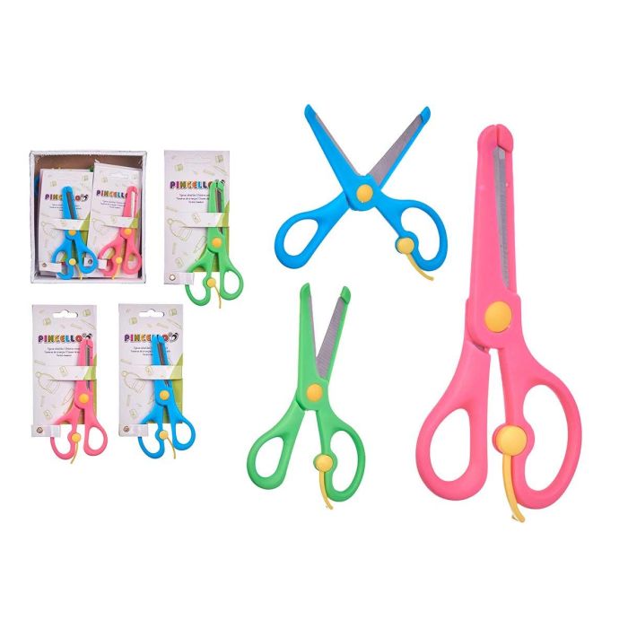 Tijera Infantil Segura Pincello 6x14x1cm - Azul, Rosa, Verde (48 Unidades) Tijera Infantil Segura Pincello 6x14x1cm - Azul, Rosa, Verde (48 Unidades)