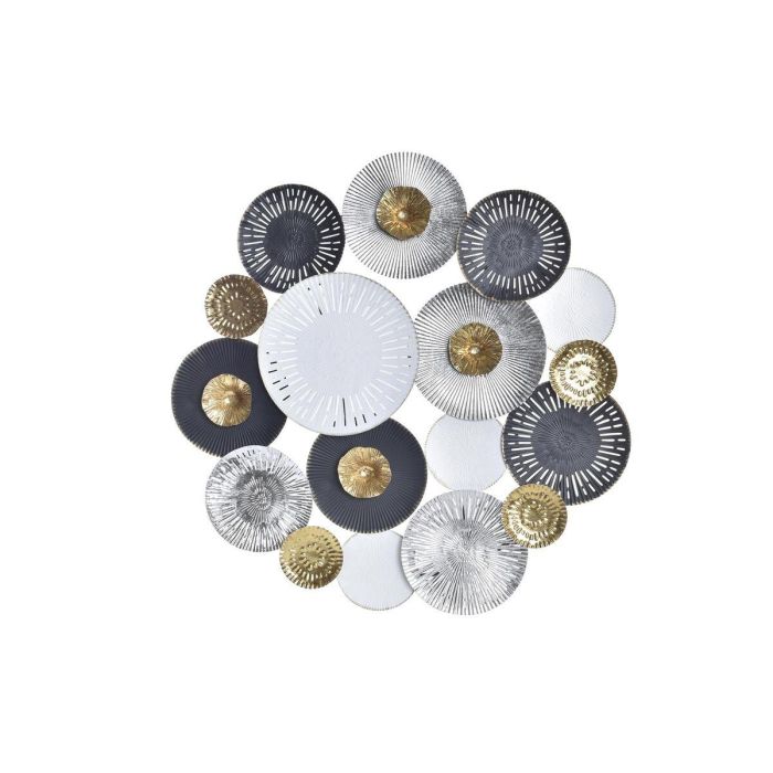 DKD Home Decor Decoración de Pared Urban de Metal con Esferas, Multicolor, Ancho 80 cm x Alto 80 cm x Fondo 4,5 cm DKD Home Decor Decoración de Pared Urban de Metal con Esferas, Multicolor, Ancho 80 cm x Alto 80 cm x Fondo 4,5 cm