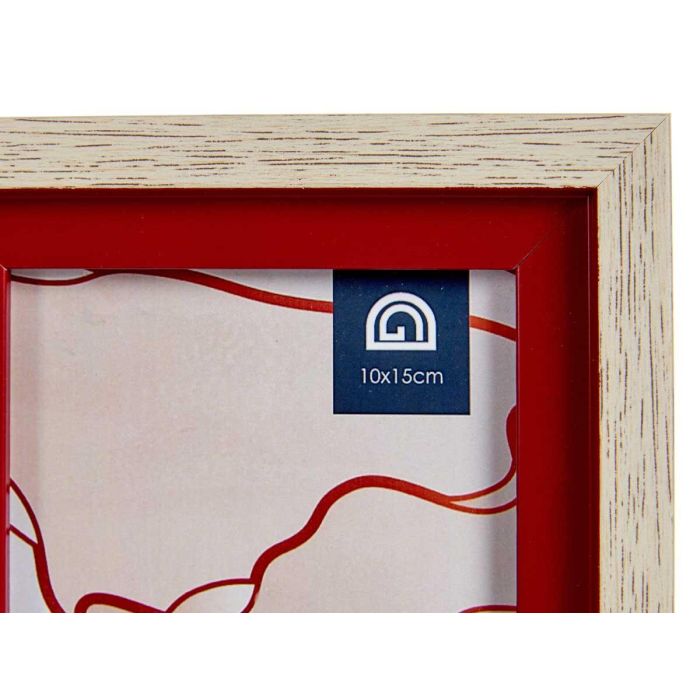 Portafotos Natural Borde Rojo 10x15 cm - Giftdecor, Madera y Cristal (24 Unidades) 3 Portafotos Natural Borde Rojo 10x15 cm - Giftdecor, Madera y Cristal (24 Unidades) 3
