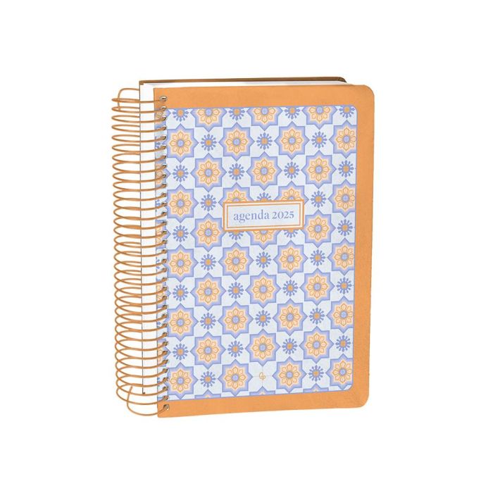 Agenda Espiral Liderpapel Perissa A4 2025 Dia Pagina Color Naranja Papel 80 gr 4