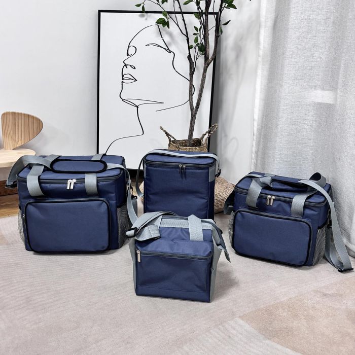 Fiambrera Isotérmica Versa 27L Gris y Azul 36x28x31 cm (2 Unidades) 3 Fiambrera Isotérmica Versa 27L Gris y Azul 36x28x31 cm (2 Unidades) 3