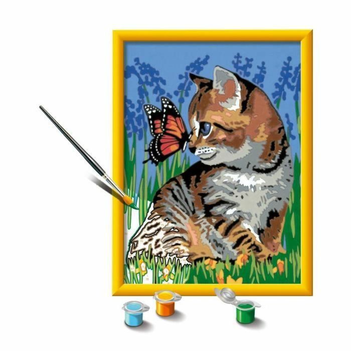 Ravensburger RAV00025813 CreArt Kids Kit Pintura por Números Gato y su Compañera la Mariposa 18x24cm Edad 9+ 1 Ravensburger RAV00025813 CreArt Kids Kit Pintura por Números Gato y su Compañera la Mariposa 18x24cm Edad 9+ 1
