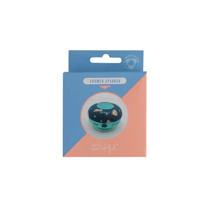 Wondee Mr. Wonderful Altavoz Bluetooth Portátil con Ventosa, Impermeable IPX4, Batería Recargable, 5-6h Autonomía