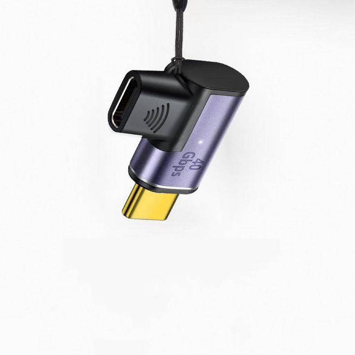 MicroConnect Adaptador Magnético USB4 Gen 3x2 Tipo C 90° para Ordenadores y Dispositivos Inteligentes con Puertos USB-C 1