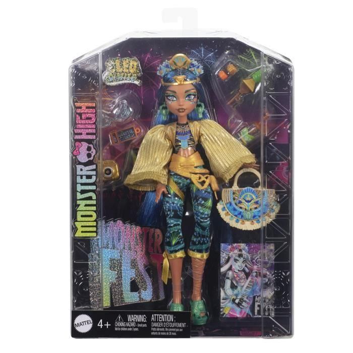 Monster High Hxh81 Muñeca Monster Fest Cleo De Nile con Accesorios de Festival de Música +4 Años Mattel 4 Monster High Hxh81 Muñeca Monster Fest Cleo De Nile con Accesorios de Festival de Música +4 Años Mattel 4