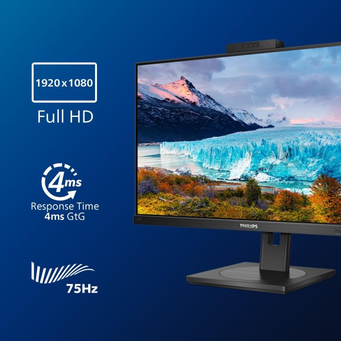 Philips 272S1MH/00 Monitor 27" Full HD IPS, 75Hz, 4ms, DVI HDMI DP USB con Altavoces y Cámara 1