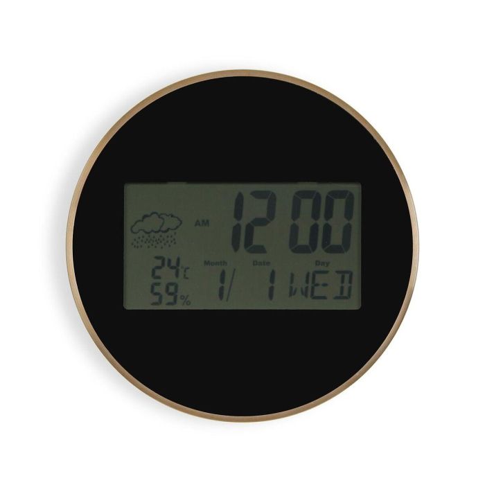 Reloj de Pared Versa Negro Plástico Minimalista 4,1 x 30 x 30 cm Reloj de Pared Versa Negro Plástico Minimalista 4,1 x 30 x 30 cm