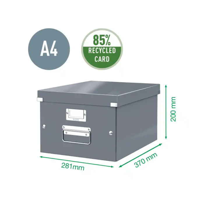 Leitz Caja de almacenamiento Click&Store mediana color turquesa 281x200x369 mm 3