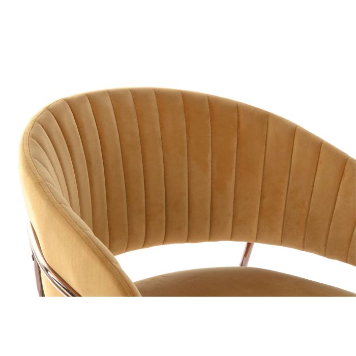 DKD Home Decor Silla Naranja Dorado 53 x 74 x 58 cm (2 Unidades) 2