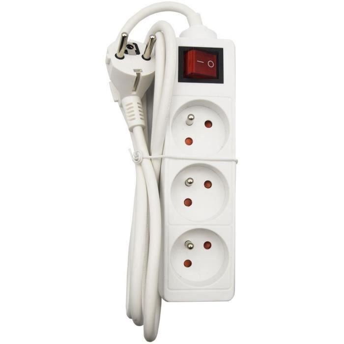 Unidad doméstica - GAO - 3 tomas 2P+T - Con interruptor, conforme a NF Unidad doméstica - GAO - 3 tomas 2P+T - Con interruptor, conforme a NF