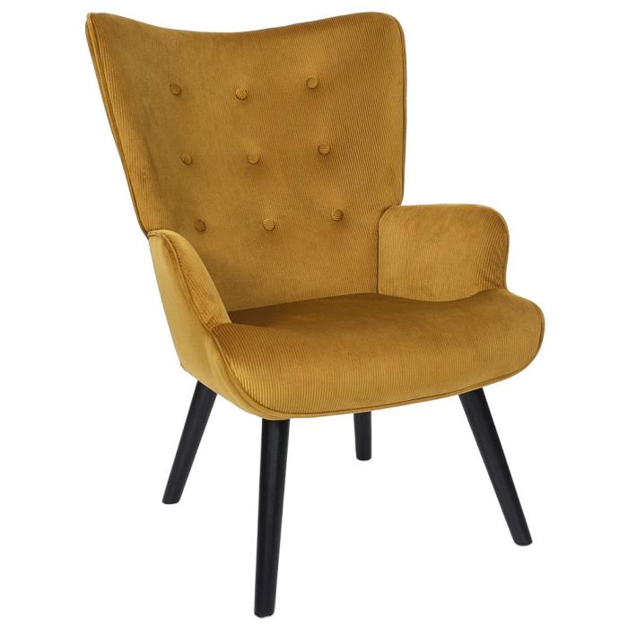 Home Deco Factory Butaca-Sillón Giulia Mostaza Colección Lounge