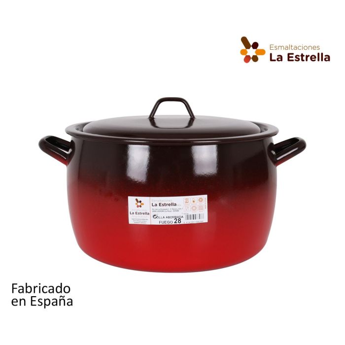 Olla Abombada con Tapa 28 cm - 11L "Fuego" La Estrella (2 Unidades) Olla Abombada con Tapa 28 cm - 11L "Fuego" La Estrella (2 Unidades)