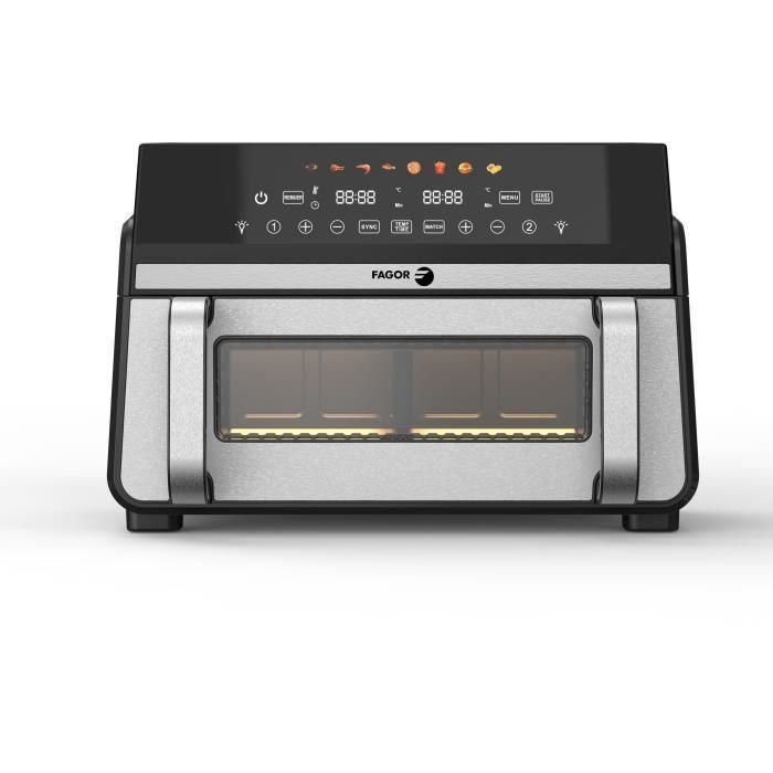 Fagor Modelo FG10AF Freidora sin aceite Airfryer 11L con doble depósito 5.5L y divisor extraíble, 2200W Fagor Modelo FG10AF Freidora sin aceite Airfryer 11L con doble depósito 5.5L y divisor extraíble, 2200W