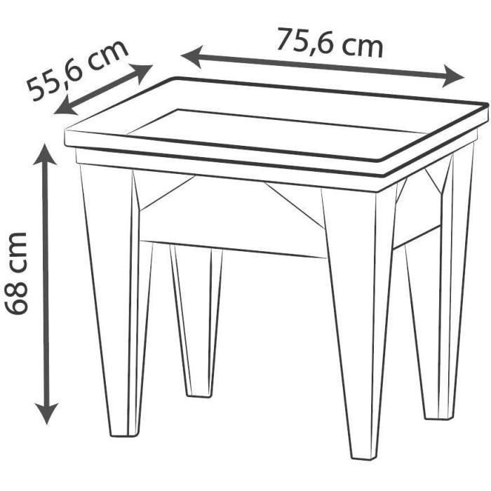 Huerto elevado EDA PLASTIQUE VEG&Table MAX - Zona de retención de agua - Patas extraíbles - Color topo 3