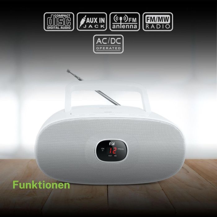 Reproductor CD/MP3 Muse MD202RDW 1