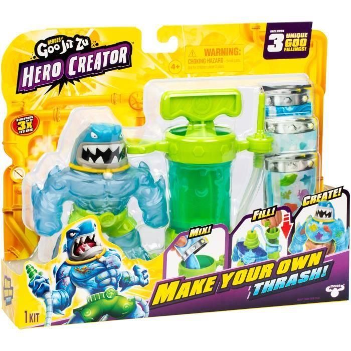 Figura Hero Creator Thrash 11cm - HERoeS OF GOO JIT ZU - Kit de creación de texturas personalizadas